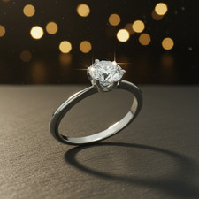 Anello solitario oro 18 carati