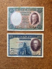 Lot 2 foreign banknotes Spain