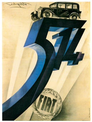 Targa vintage auto fiat - vintage, 514"