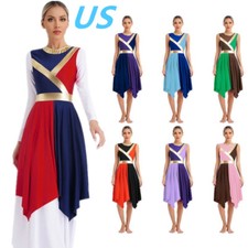 Abito da ballo donna color block lode abito culto tunica sovrapposizione vestito accappatoio