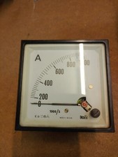Amperometro Analogico Index modello E 96 DIN 1000A da pannello Vintage Nuovo