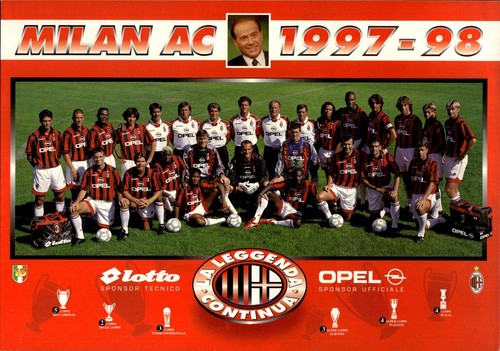 Cartolina milan squadra - milan, ac