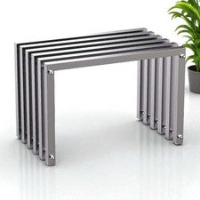 Sgabello acciaio inox moderno resistente alle intemperie metallo massiccio 96643 panca 60 cm esterno