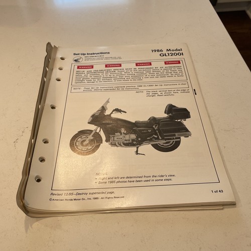 Original 1986 honda gl1200i - original,