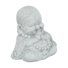 Statua Buddha da Giardino Decorativa Effetto Arenaria da Interno/Esterno Ornamen