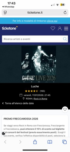 Biglietto concerto luche - concerto,