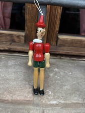 Pinocchio In Legno Vintage Snodabile Artigianale Epoca