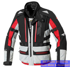 SPIDI ALLROAD H2OUT D233 Ghiaccio Rosso Giacca 4 Stagioni Triplo Strato 