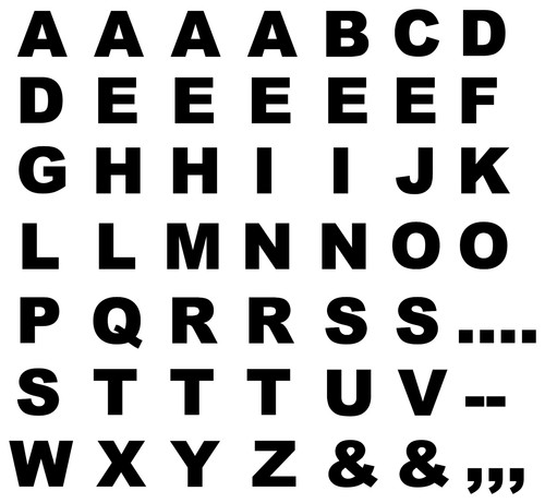 Foglio lettera arial font - lettera,