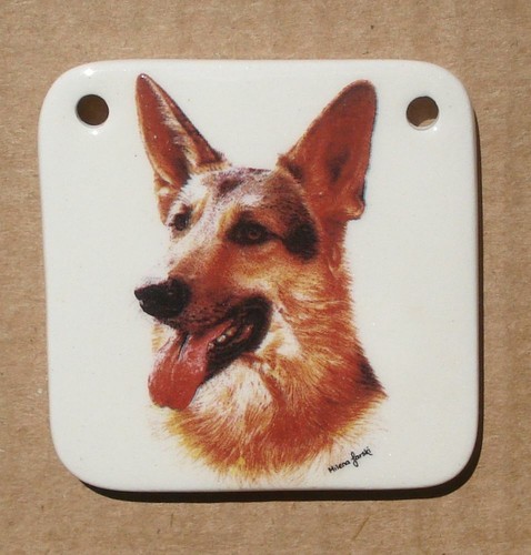 Piastrella ceramica cane