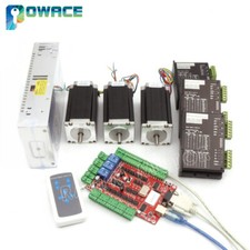 【IT】3 Axis Nema 23 112mm Motore Passo Passo Doppio Albero 425oz-in+Driver USBCNC Kit CNC