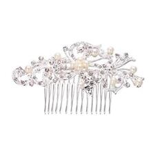 Pettine da sposa strass e perle fermaglio a pettinino capelli Natale L.24180
