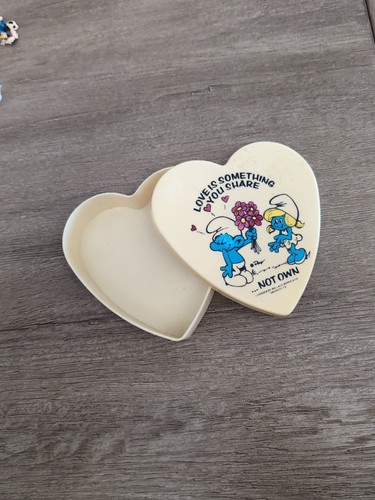 Contenitore cuore puffi