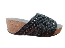 Sandali con zeppa Woz? Donna in Pelle Nero