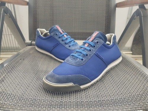 Prada scarpe uomo blu numero