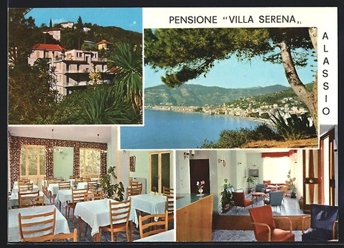 Cartolina alassio pensione - cartolina,