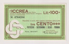 Miniassegni  28.02.77 PASTICCERIA - GASTRONOMIA - Rif. ICCREA 315