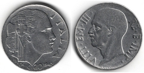 Italia centesimi 1942 - 20,