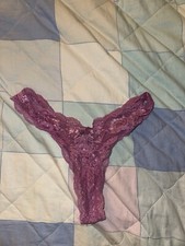 LINGERIE INTIMO DONNA SEXY HOT SLIP MUTANDE PERIZOMA PIZZO BORDEAUX TAGLIA S