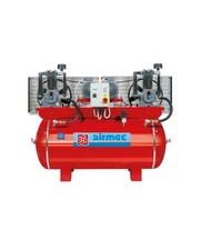 AIRMEC CF 1077 TANDEM 7,5+7,5 HP 2148 LT/min 1000 LITRI Compressore Aria TRIFASE