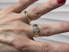 Anello in oro e Pietre Anni 80