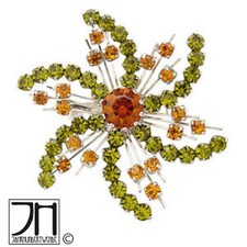 Spilla strass fiori fiore