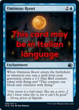 MTG 4x OMINOUS ROOST EXC - POSATOIO INFAUSTO - MID - MAGIC