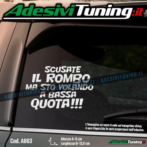 Adesivo scusate rombo ma - rombo,