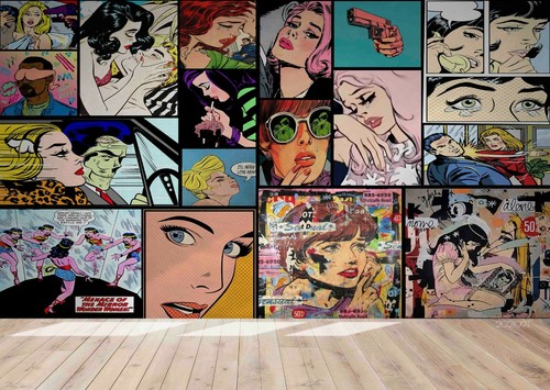 Carta parati collage - da,