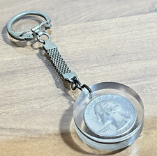 Portachiavi vintage con moneta