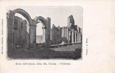 32-52) CARTOLINA VENOSA RESTI ABAZIA SS TRINITA' VIAGGIATA POTENZA