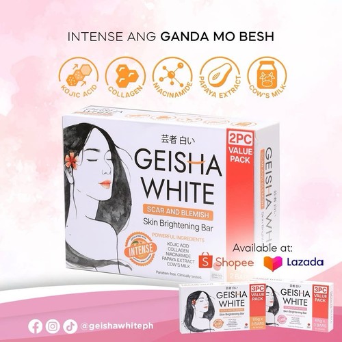 Scatola sapone geisha bianco - geisha,