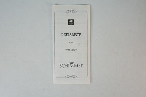 Listino prezzi 1979 muffa