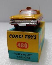 CHEVROLET  IMPALA  Taxi Cab  - Vintage Corgi Toys 480 , Made in Gt. Britain 1965
