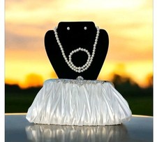 Pochette donna bianca da sera