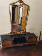 toilette - pettineuse anni 50  chippendale in radica di noce