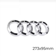 Logo AUDI Cromato Argento