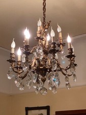 Lampadario Antico in cristallo di Boemia