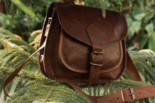 10 borse vendita all'ingrosso borsa donna vintage pelle marrone messenger tra...