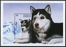 Antigua & Barbuda 1997 Siberian Husky Cani da Lavoro Animali Trasporto m/s MNH