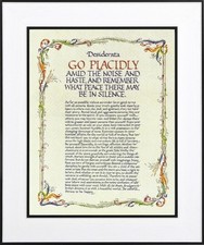 Desiderata vai placidamente - desiderata,