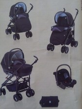   passeggino + carrozzina + seggiolino auto CAM Combi, grigio