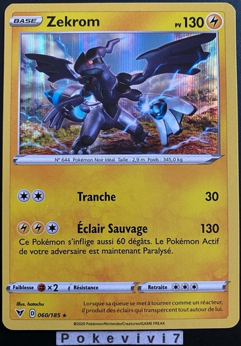 Carte pokemon zekrom 060 185 - carte,