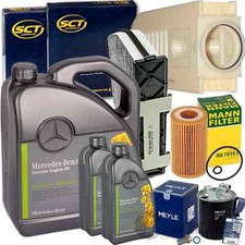 KIT FILTRO + ORIGINALE PER MERCEDES 5W30 OLIO CLASSE C E GLK W204 W212 X204 CDI