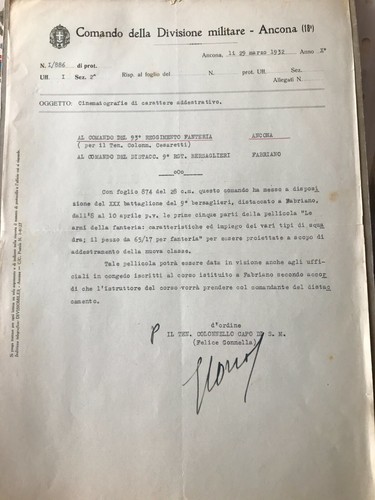 Documento reggimento - documento,