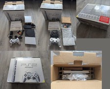 SONY PLAYSTATION 2 PS2 SLIM, SCPH-75004 SILVER, TOP LOADER MOD, IN BOX