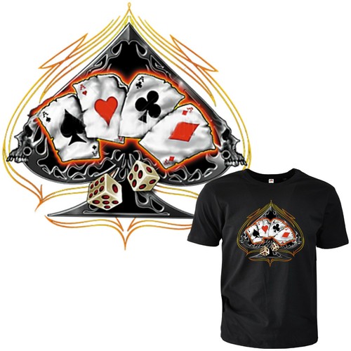 Shirt rockabilly biker skull - t-shirt,
