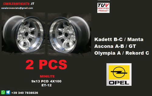 Cerchi minilite opel 9x13 - opel,