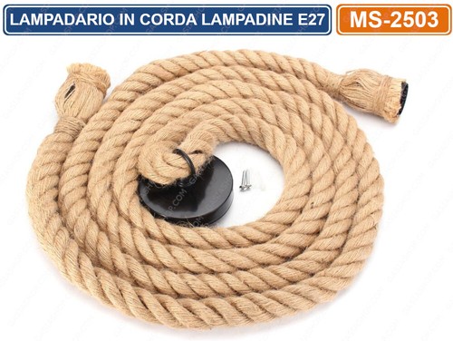 Lampadario corda doppio con - corda,