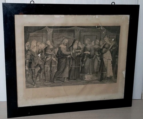 Antico quadro incisione - , su